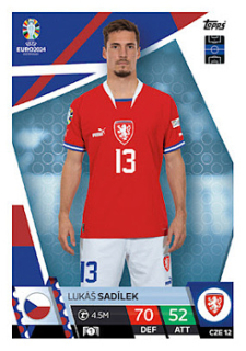 Lukas Sadilek Czech Republic Topps Match Attax EURO 2024 #CZE12
